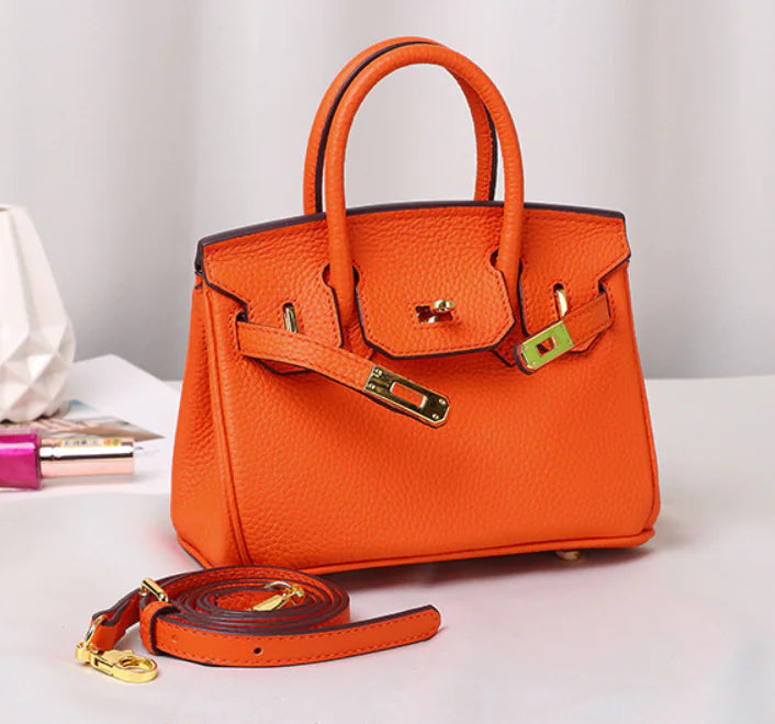 Mini Leather Handbag w/ Shoulder Strap