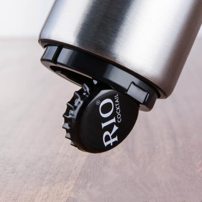 Premium Bottle Opener, Stainless Steel Automatic Push Down No Damage Quick to Open Small Portable Bottle Cap Openers for Home Bars Picnic Camping Hiking
