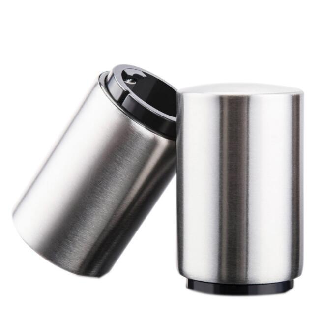 Premium Bottle Opener, Stainless Steel Automatic Push Down No Damage Quick to Open Small Portable Bottle Cap Openers for Home Bars Picnic Camping Hiking