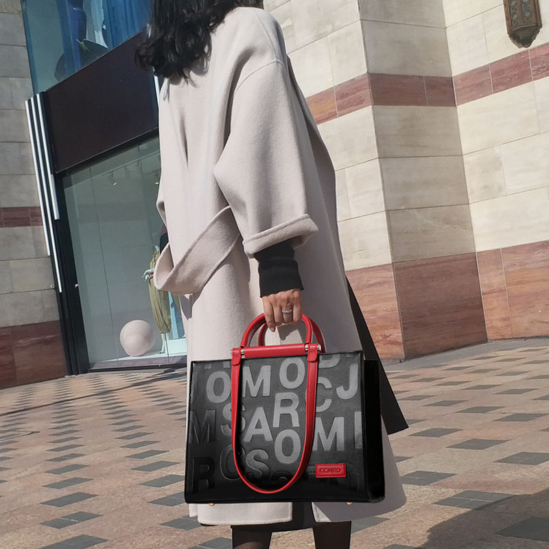 Female Large Capacity Top-Handle Bag Lady's Handbag Casual Tote Girl Messenger Bag