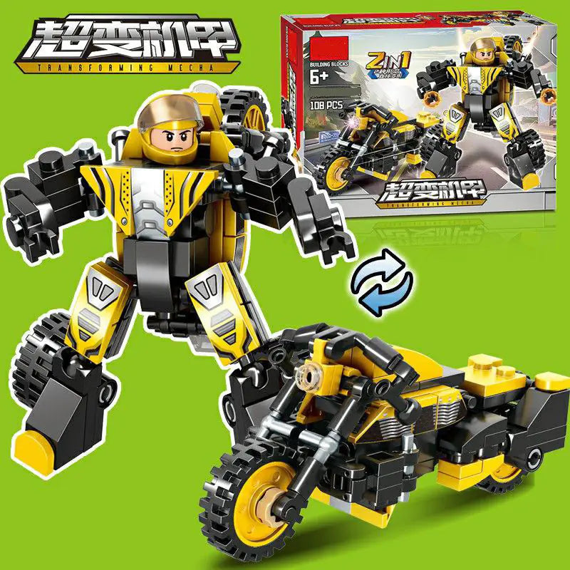 Transforming Robot Compatible with LEGO Building Blocks
