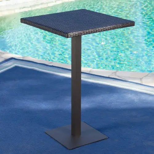 Home Outdoor 26" Wicker Square Bar Table, Multibrown