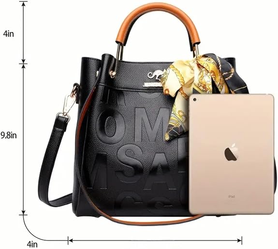 Elegant Embossed Leather Handbag