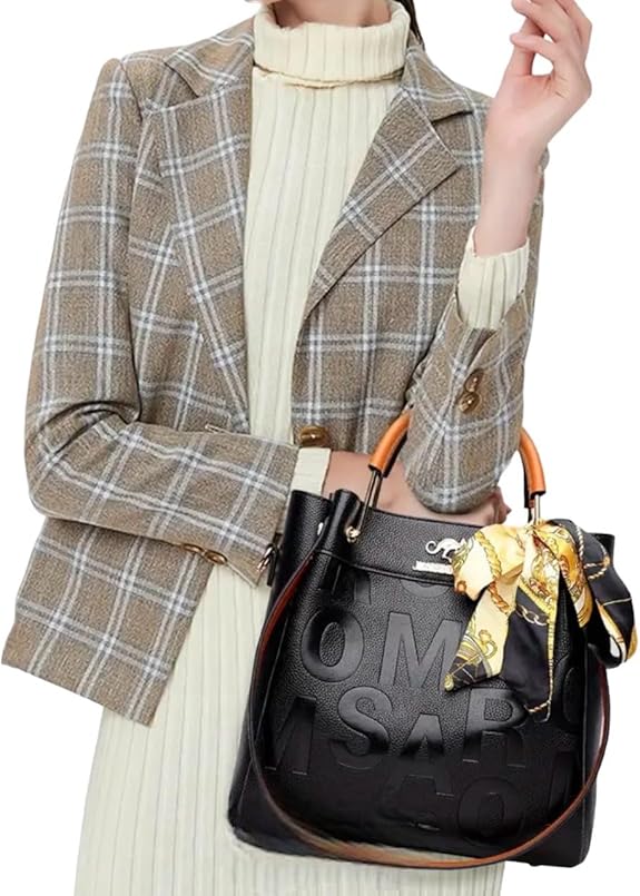 Elegant Embossed Leather Handbag