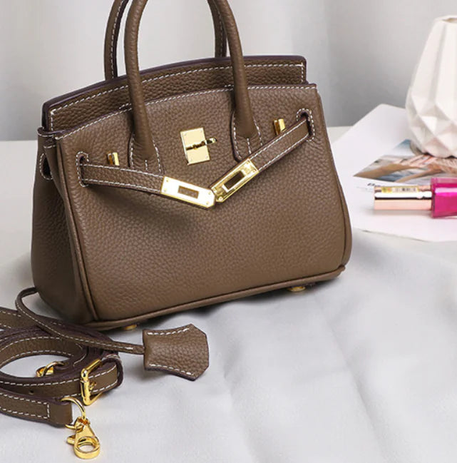 Mini Leather Handbag w/ Shoulder Strap