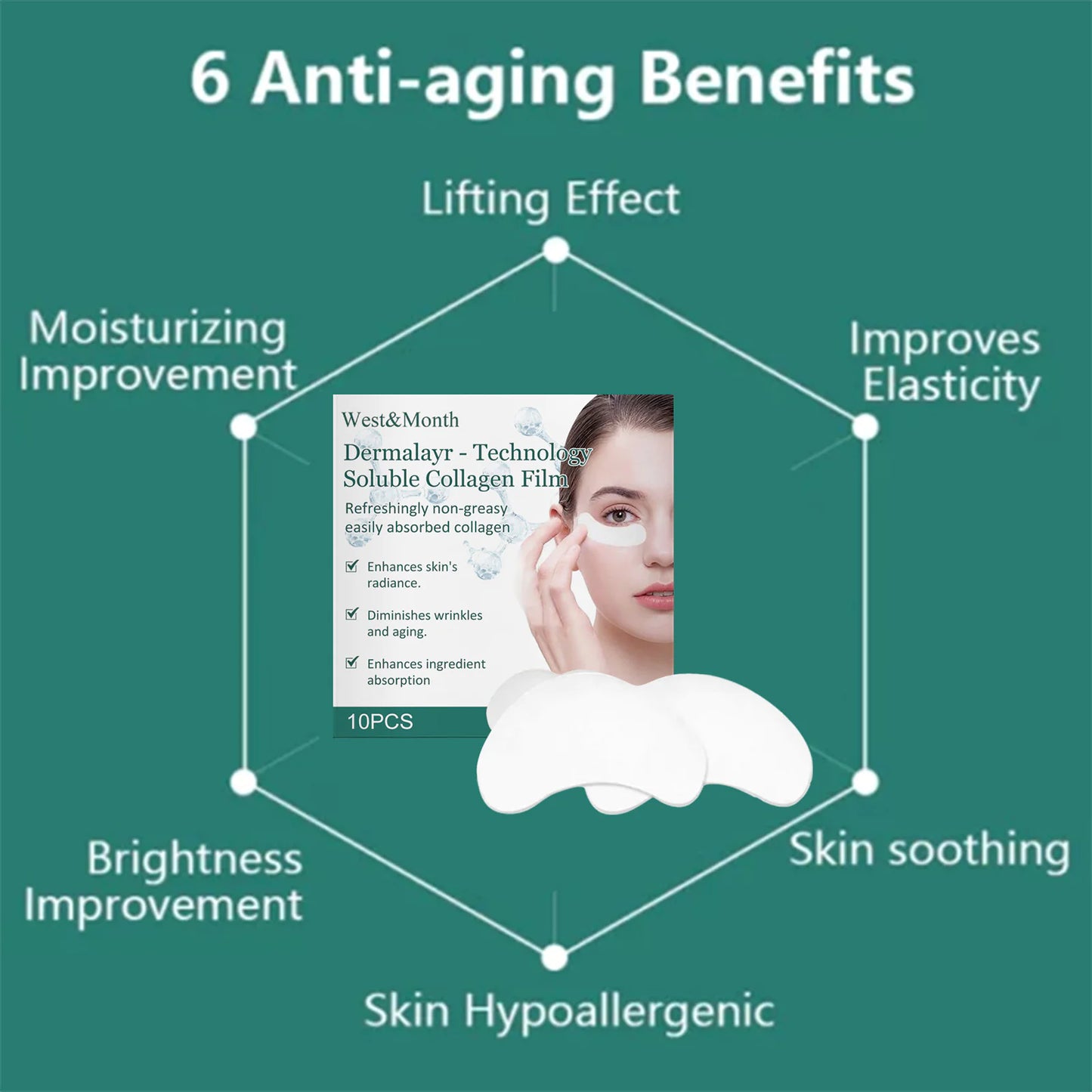 Intensive Hydrating Collagen Eye Masks | Under-Eye Treatment for a Youthful Glow