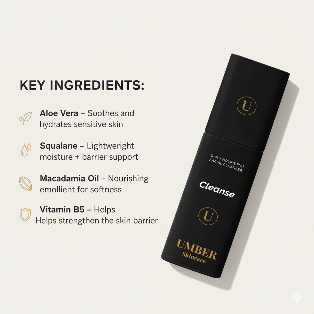 Umber Cleanse | Gentle Hydration for Melanin-Rich Skin