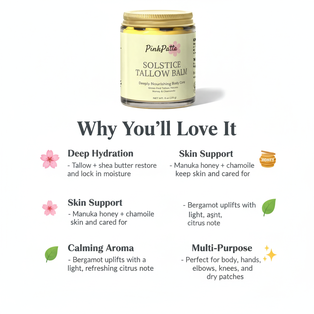 PinkPatta Solstice Tallow Balm | Nourishing Body Care