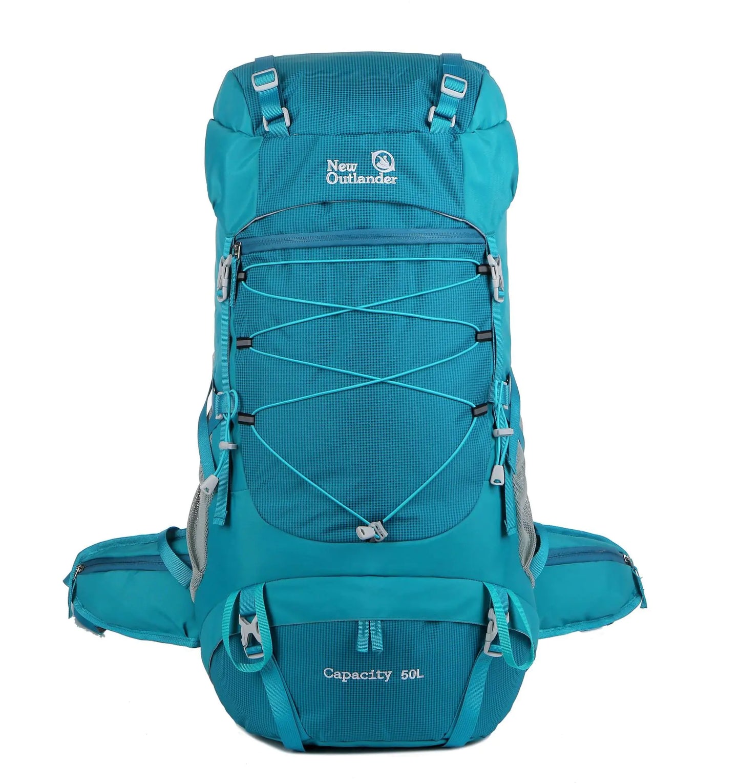 50L Outdoor Nylon Mountaineering Backpack for Hiking