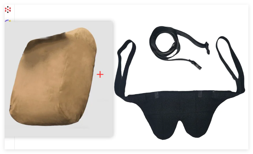 Travel Pillow - Real Sleeping Experience on Long Flights - Head Strap with Eye Mask - Super-Soft, Lightweight, Easy-to-Carry, and Machine-Washable Airplane Pillow