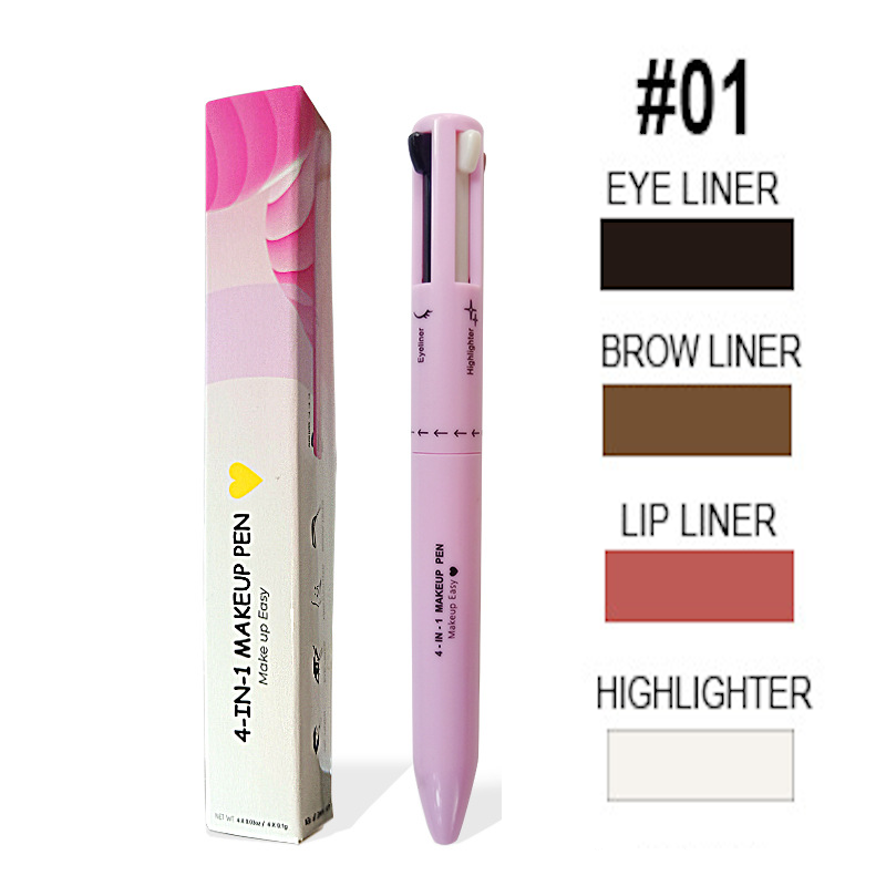 GlamPen 4-in-1 Makeup Pen with Four Colors (Single)