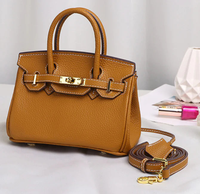 Mini Leather Handbag w/ Shoulder Strap