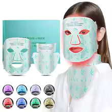 Photon Rejuvenation 4 Colors Led Red Light Therapy Infrared Face Mask with Neck Soft Mask Led Therapy Rejuvenation Anti-Aging Wrinkle Acne
