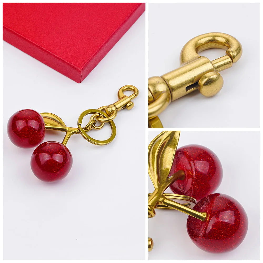 Exquisite Cherry Bag Charm