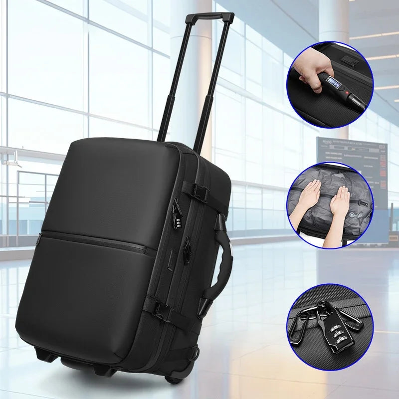 Travel Trolley Vacuum Compression Wheeled Suitcase
