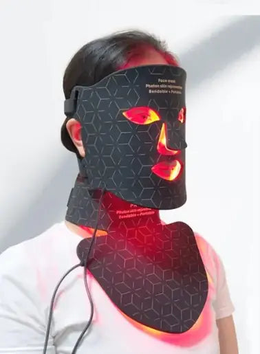 Photon Rejuvenation 4 Colors Led Red Light Therapy Infrared Face Mask with Neck Soft Mask Led Therapy Rejuvenation Anti-Aging Wrinkle Acne