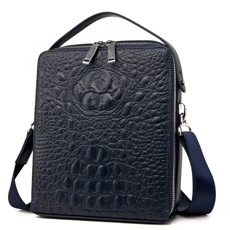 Genuine Leather Crocodile Pattern Handbag