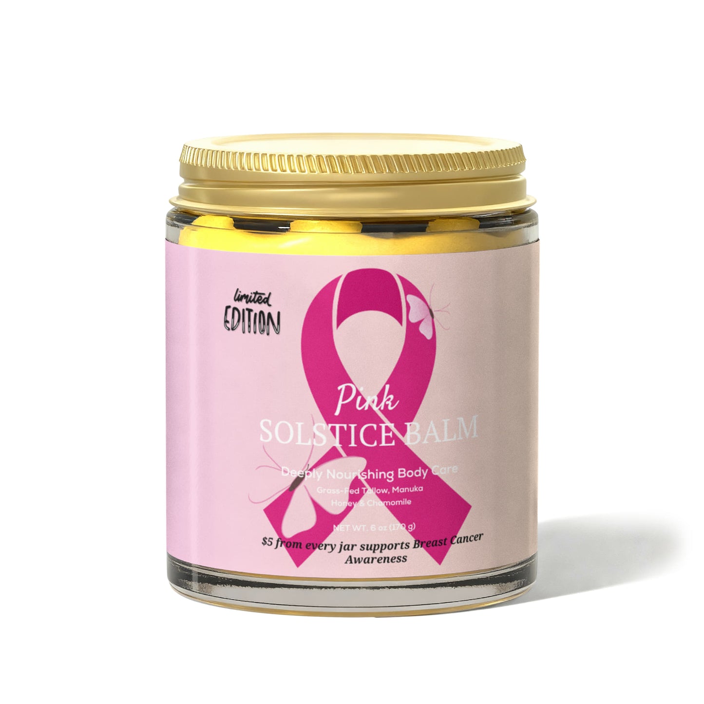 Solstice Honey Tallow Body Balm | Pink Ribbon Edition