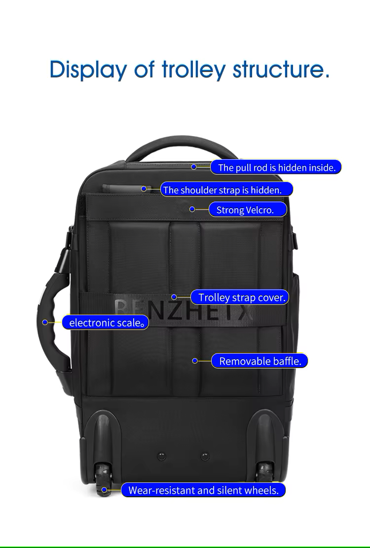 Travel Trolley Vacuum Compression Wheeled Suitcase