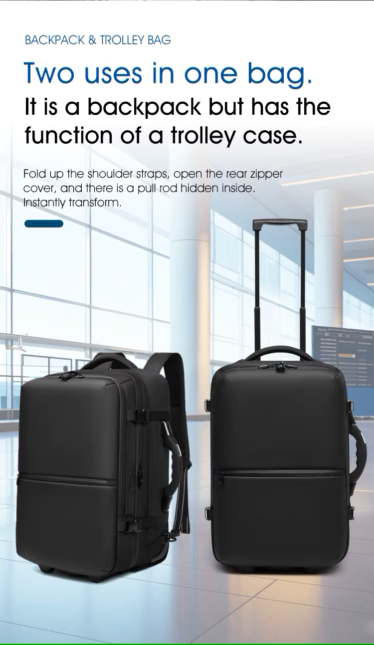 Travel Trolley Vacuum Compression Wheeled Suitcase