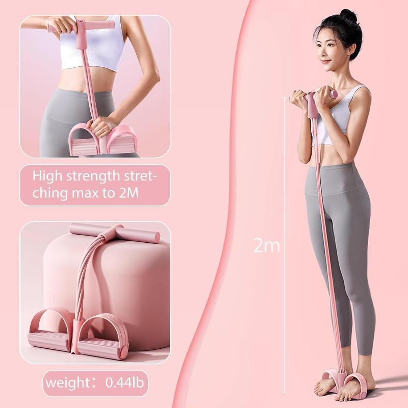 6-Tube Pedal Puller Resistance Rope, Foot Pedal Resistance Band, Yoga Elastic Exercise Bands, Stretching Slimming Training, Strength Exercise, Resistance Workout,
