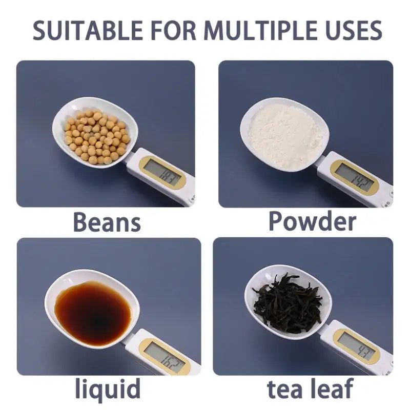 Digital Measuring Spoon Electronic Scale Spoon Weighing for Food Coffee Powder Tea Ingredients Spice Baking Kitchen Gram Measuring Spoons High Precision 0.1g