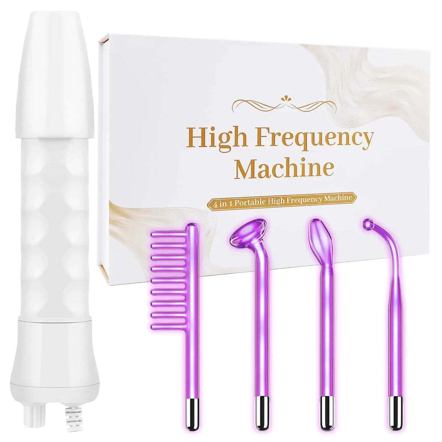 VioletRay Portable High-Frequency Skin Machine - with 4 Tubes
