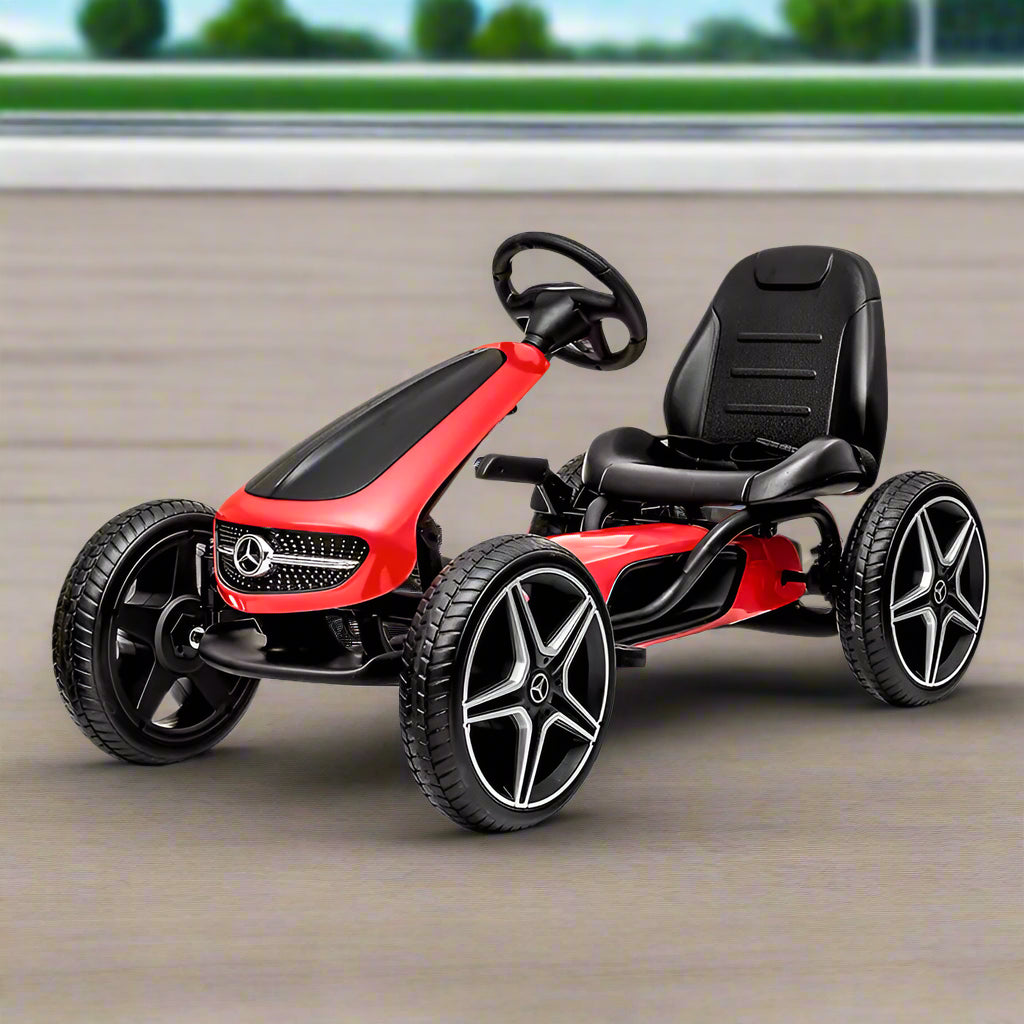 Mercedes Benz Go Kart Kids Ride-On Racer Cars 4 Wheel Pedal Powered Bicycle Kart