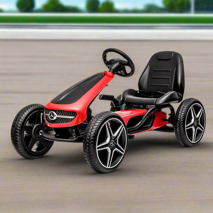 Mercedes Benz Go Kart Kids Ride-On Racer Cars 4 Wheel Pedal Powered Bicycle Kart