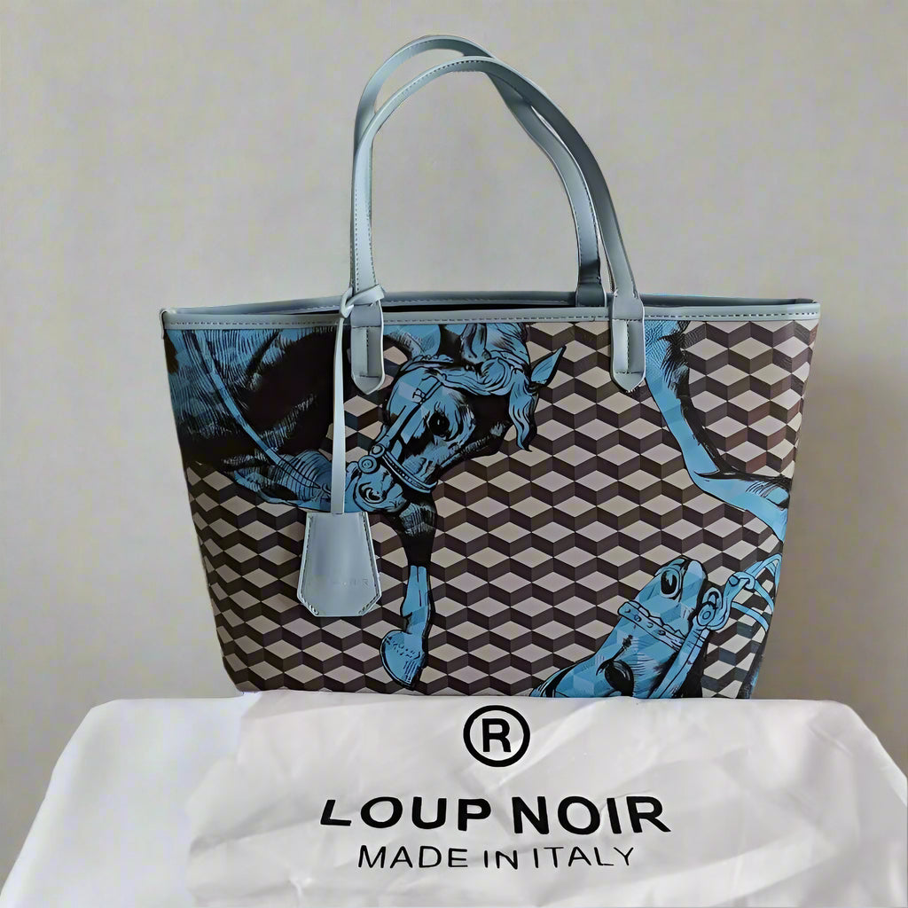 LOUP NOIR Italian Leather Tote Bag for Women Famous Brands Bag Casual Totes Large Capacity Noir Shoulder Bags Women's Bags High Quality