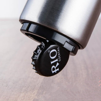 Premium Bottle Opener, Stainless Steel Automatic Push Down No Damage Quick to Open Small Portable Bottle Cap Openers for Home Bars Picnic Camping Hiking