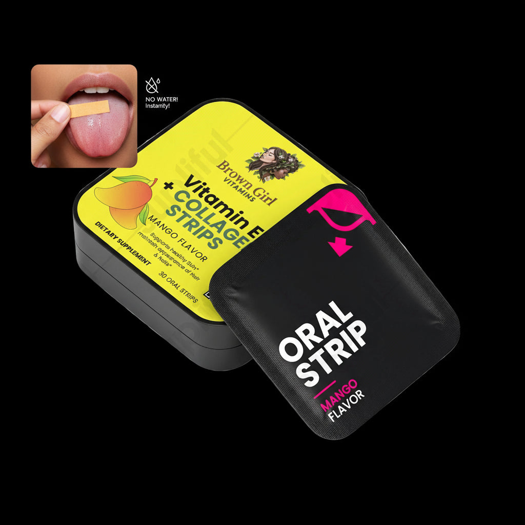 Hair, Nail, & Skin Collagen Strips with Vitamin E | Mango