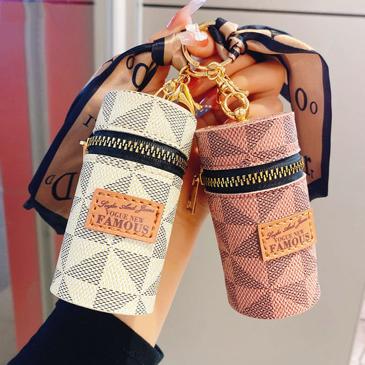Vintage Style Mini Storage Bag, MultiFunctional Coin Purse with Random Twilly Scarves, Portable Storage Bag for Earphones, Keys, Lipstick, Daily Use