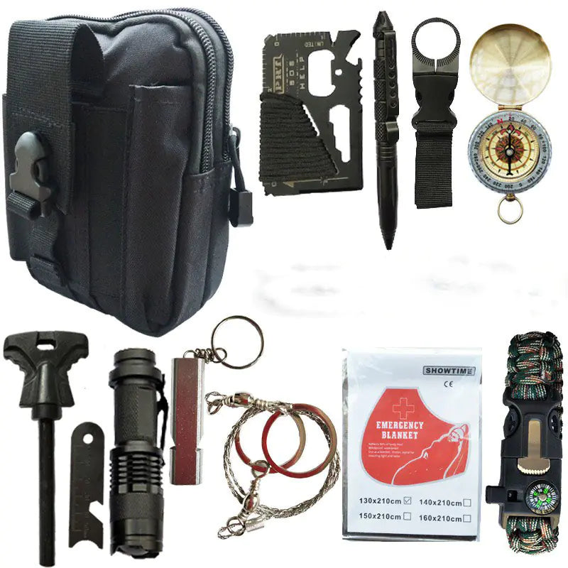Survival Tools and First Aid Kit for Outdoor Use