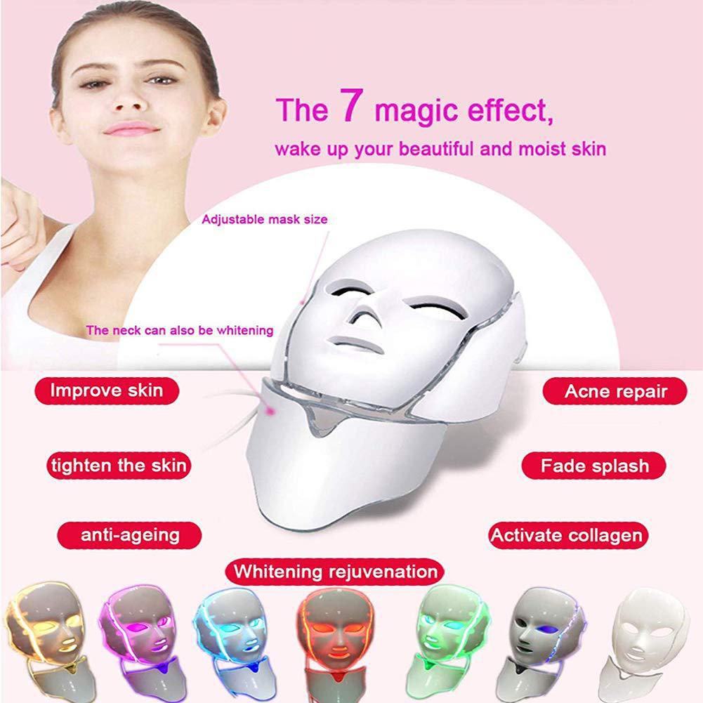LumiDerma™ LED Face + Neck Mask - 7-Color Light Therapy & Microcurrent