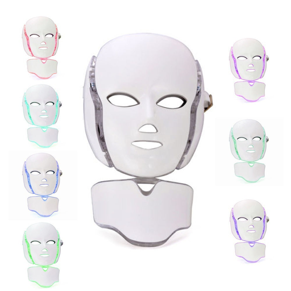 LumiDerma™ LED Face + Neck Mask - 7-Color Light Therapy & Microcurrent