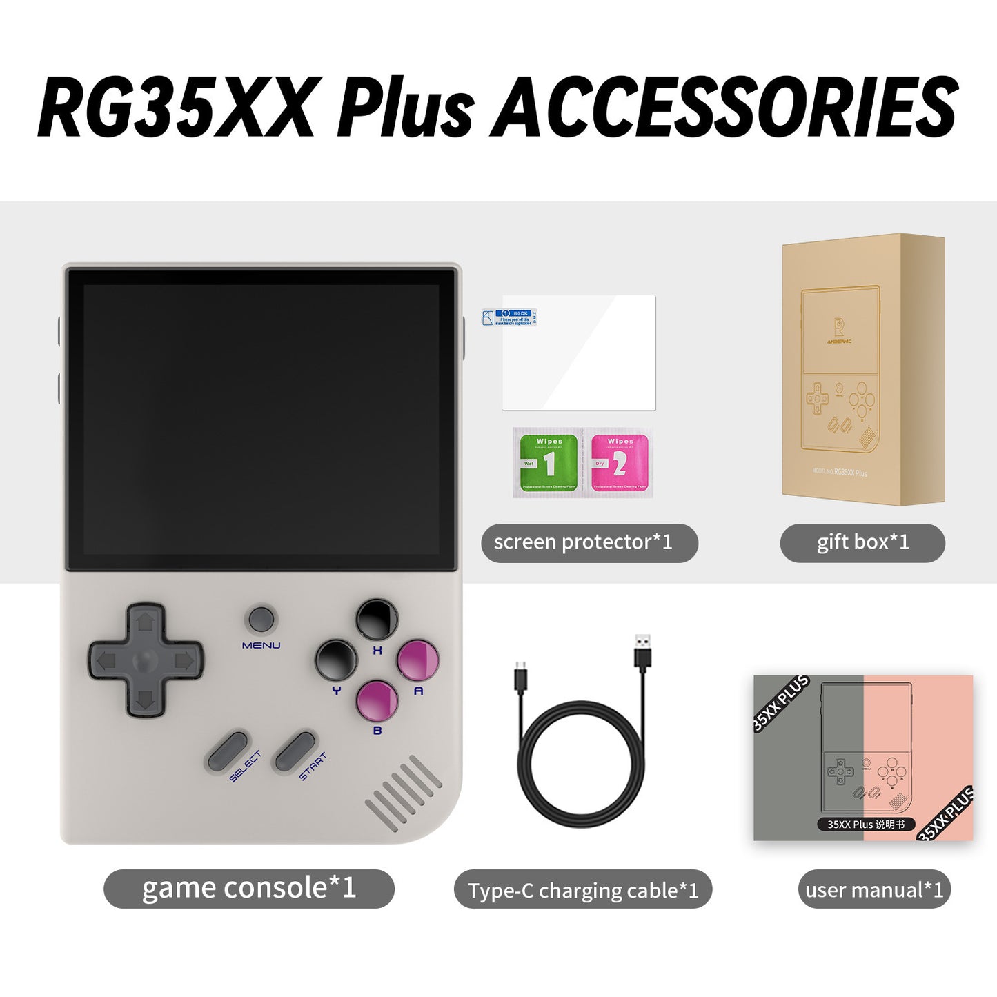 Vertical Handheld Retro Game Machine RG35XX PLUS