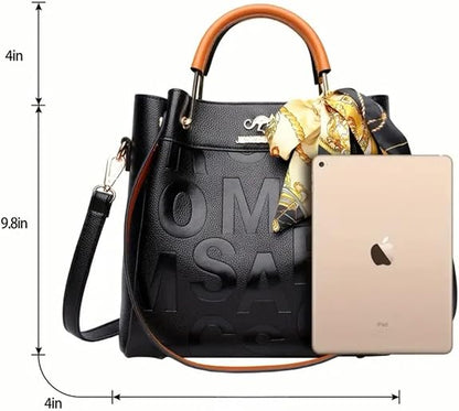 Elegant Embossed Leather Handbag