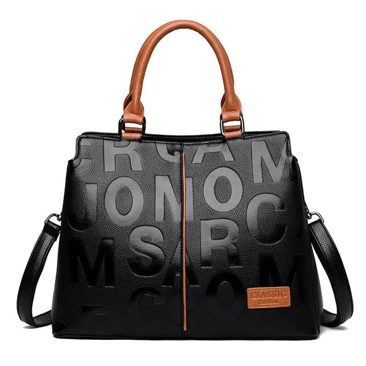 Elegant Embossed Leather Fashion Handbag