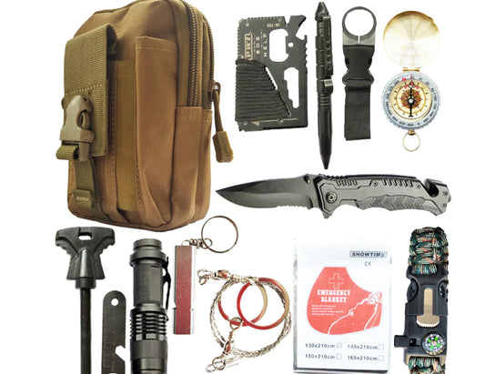 Survival Tools and First Aid Kit for Outdoor Use