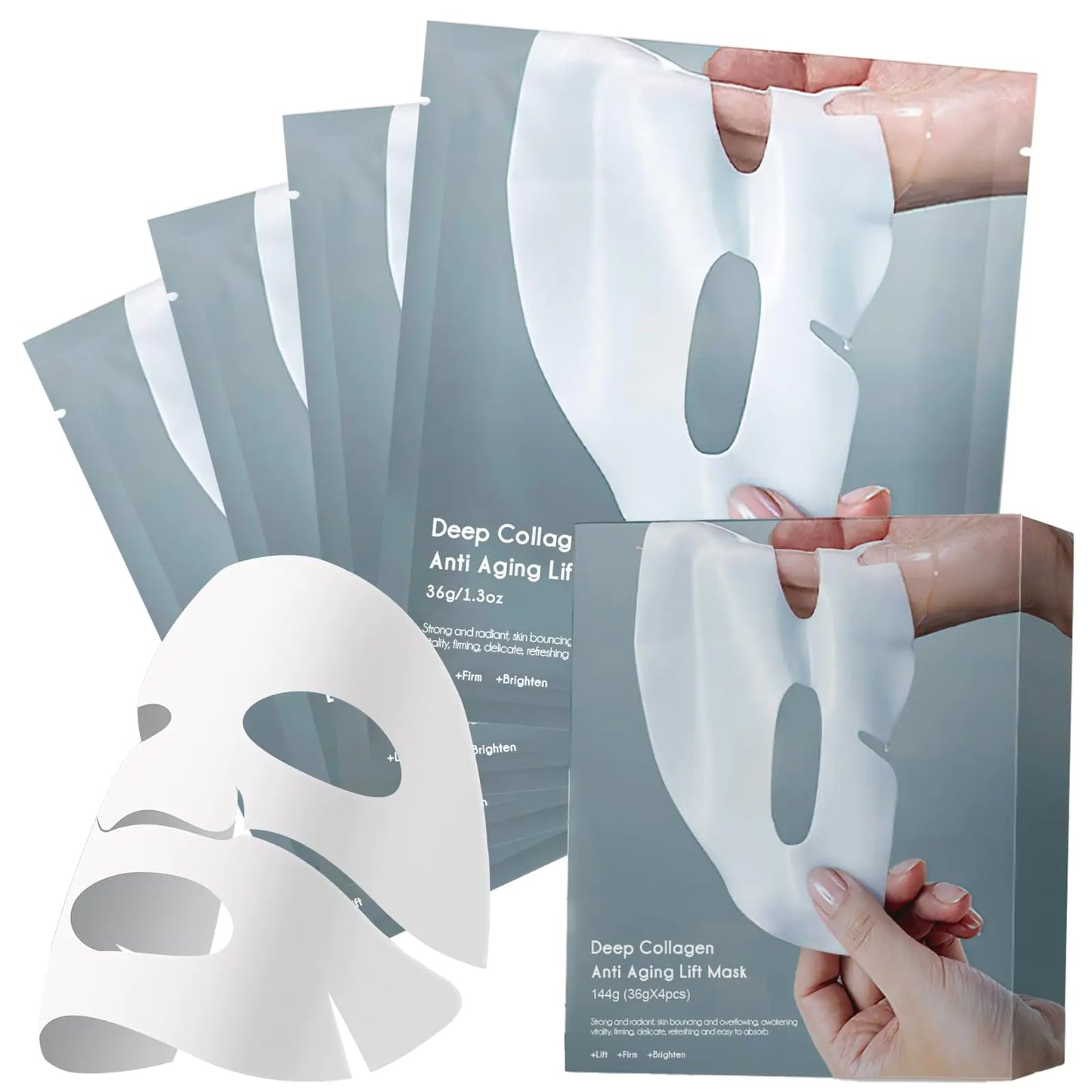 Rejuvenating Collagen Power Boosting Overnight Mask (4ea) | The Hydrating Glowing Facial Mask for Firm, Radiant Skin | Korean Skincare Essential (4 pcs/1 Box)