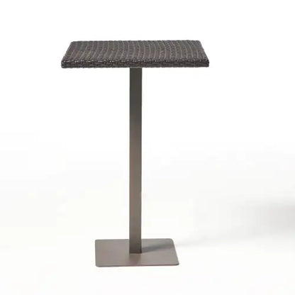 Home Outdoor 26" Wicker Square Bar Table, Multibrown