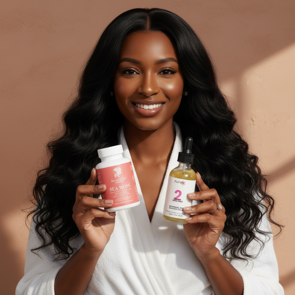 30-Day "Brown Girl Hair Reset" Starter | Prana Samudra Sea Moss + Hair Oil