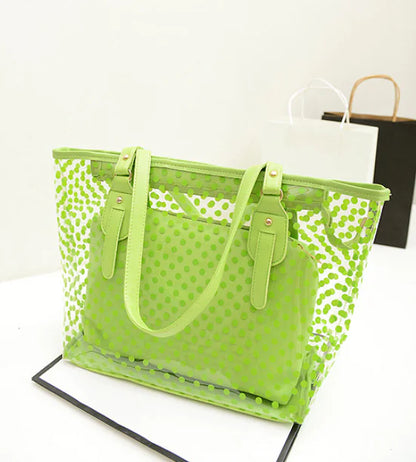 Polka Dot Jelly Bag, Candy Color Beach Tote