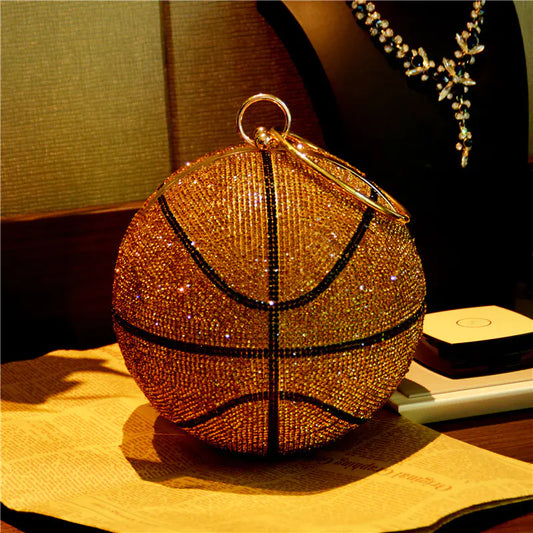 Personalized Rhinestone Ball-Shaped Handbag
