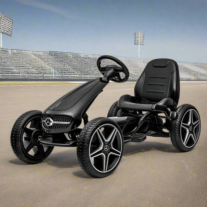 Mercedes Benz Go Kart Kids Ride-On Racer Cars 4 Wheel Pedal Powered Bicycle Kart