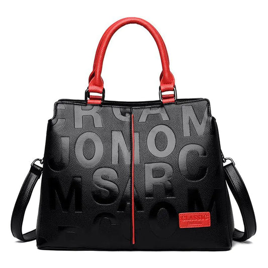 Elegant Embossed Leather Fashion Handbag