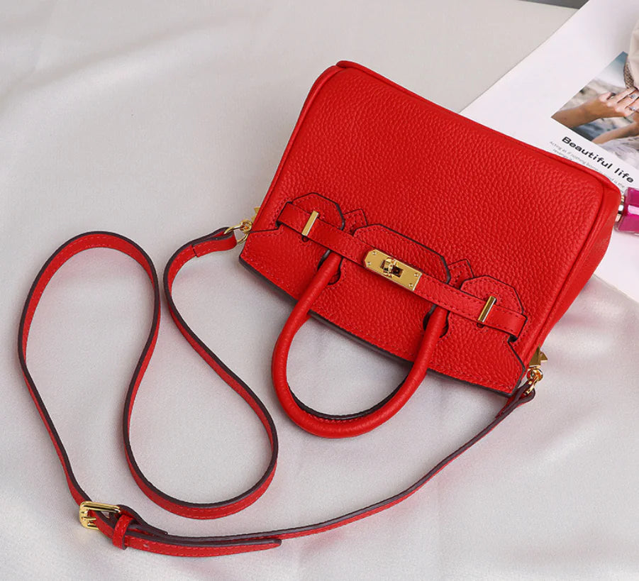 Mini Leather Handbag w/ Shoulder Strap