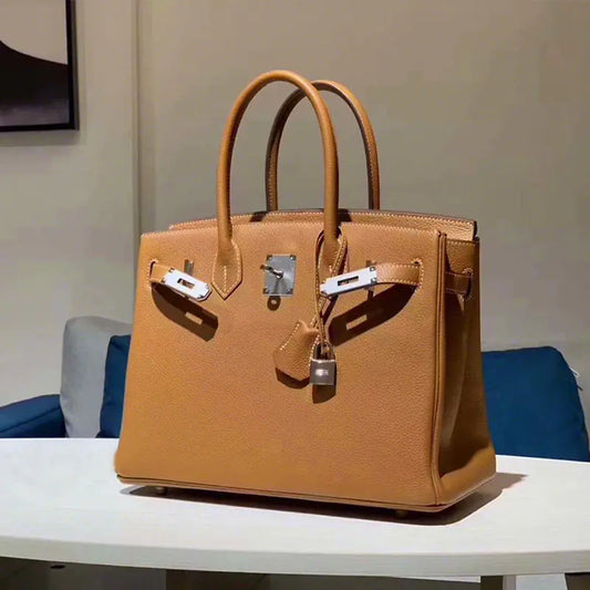 Genuine Leather Crocodile Pattern Handbag