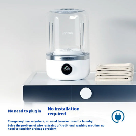 Mini Portable Rechargeable Washing Machine for Delicates and Dorms- ZD